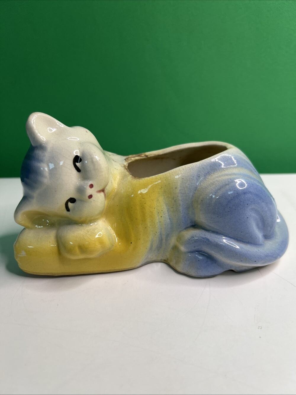 Vintage McCoy Pottery Ceramic Cat Planter Made In USA No. 37